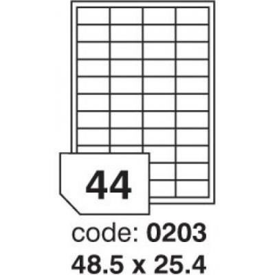 Samolepící etikety 48,5x25,4 44 etiket Azorellos