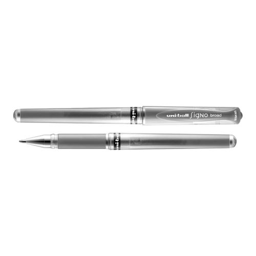 UNI SIGNO gelový roller UM-153, 1,0 mm, metalicky stříbrný
