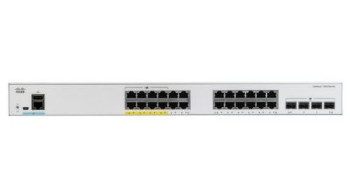 Catalyst C1000-24P-4X-L, 24x 10/100/1000 Ethernet PoE+ port and 195W PoE budget, 4x 10G SF