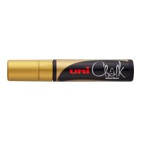 UNI PWE-8K křídový popisovač, 8 mm, zlatý (5)