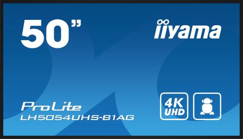 50" iiyama LH5054UHS-B1AG: VA,4K UHD,Android,24/7