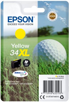 Epson Singlepack Yellow 34XL DURABrite Ultra Ink, originál
