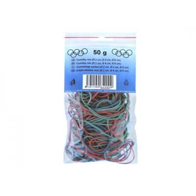 Gumičky barevné mix 50 gr. 2-6 cm 