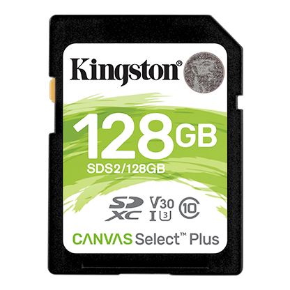 Kingston Canvas Select Plus U3/SDXC/128GB/100MBps/UHS-I U3 / Class 10