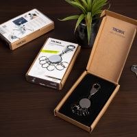 TROIKA klíčenka - kroužky \"Patent\", kovová, s karabinkou, stříbrná (6)