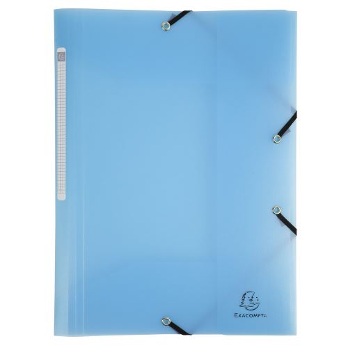 Spisové desky s gumičkou Pastel, A4 maxi, modrá PP Exacompta