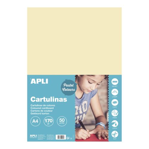 APLI barevný papír, A4, 170 g, béžový