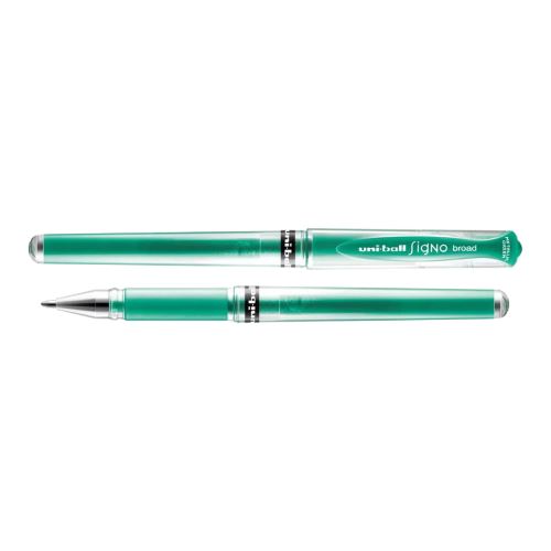 UNI SIGNO gelový roller UM-153, 1,0 mm, metalicky zelený