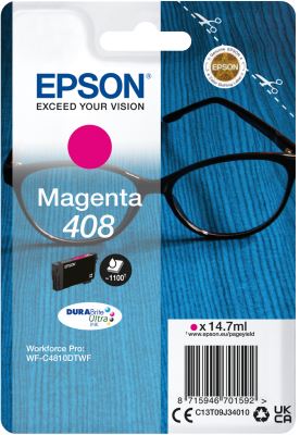 EPSON Singlepack Magenta 408 DURABrite Ultra Ink