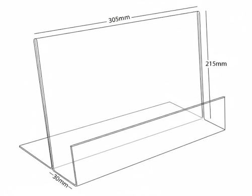 Plexi stojánek se zásobníkem A4 na šířku (s přednosem)
