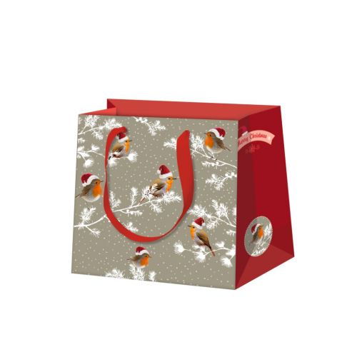 Vánoční dárková taška Ptáček Robin