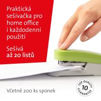 Novus sešívačka E 20  fresh, 20 listů, zelená (8)