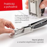 Novus sešívačka E 20, 20 listů, šedočerná (11)