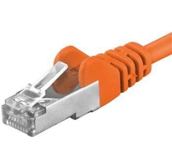 Premiumcord Patch kabel CAT6a S-FTP, RJ45-RJ45, AWG 26/7 0,5m, oranžová