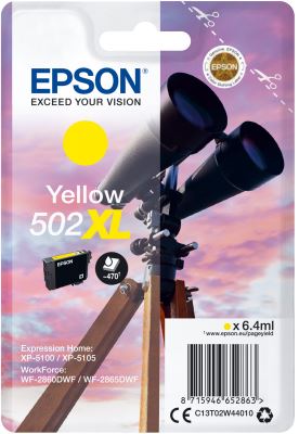 EPSON singlepack,Yellow 502XL,Ink,XL