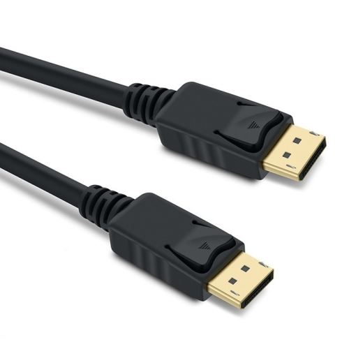 PremiumCord DisplayPort 1.4 přípojný kabel M/M, zlacené konektory, 5m