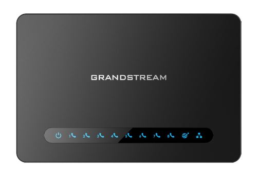 Grandstream HT818 (ATA), 8x FXS, 2 SIP účty, 1x Gbit LAN, NAT router, 3-cestná konf., auto