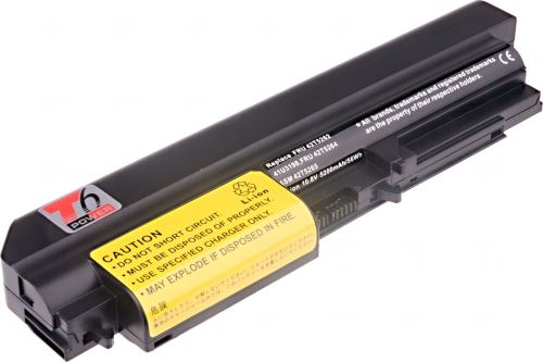 Baterie T6 Power IBM ThinkPad T61 14,1 wide, R61 14,1 wide, R400, T400, 5200mAh, 56Wh, 6ce