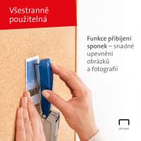 Novus sešívačka E 20, 20 listů, šedomodrá (10)