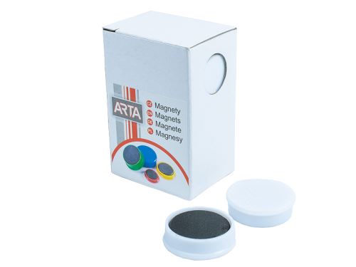Magnet 25 mm bílý zalitý v plastu
