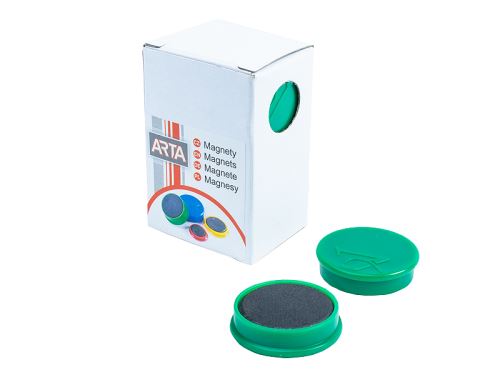 Magnet 30 mm zelený zalitý v plastu