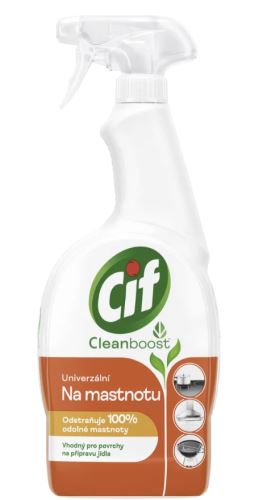 Cif Cleanboost univerzální čisticí sprej na mastnotu 750 ml.