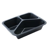 Plastová zatavovací miska LIGHT 3D černá PP  bal. 50 ks