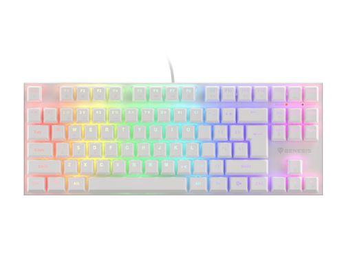 Genesis mechanická klávesnice THOR 303 TKL, bílá, US layout, RGB podsvícení, software, Out