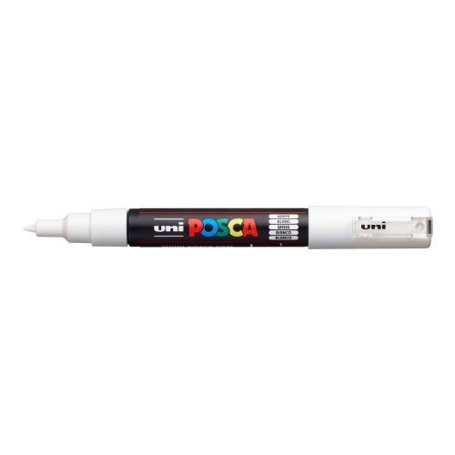 Posca popisovač PC-1M, 0,7 - 1 mm, bílá (1)