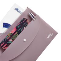 Spoko ReLeaf obálka se zipem, kapsa s drukem, A4, PP, SoftTouch, fialová (2)