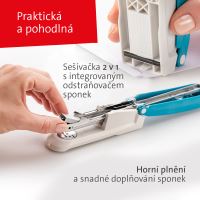 Novus sešívačka E 20  fresh, 20 listů, petrolejová (11)