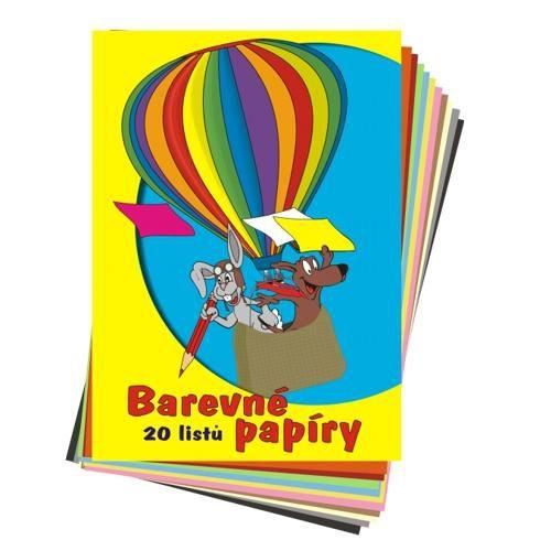 Barevné papíry složka 20 listů