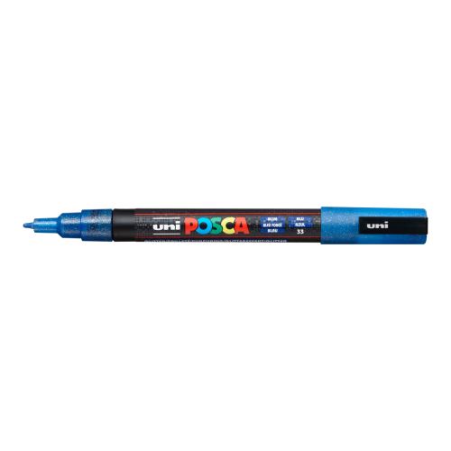 Posca popisovač PC-3ML, 0,9 - 1,3 mm, třpytivě modrá (L33)
