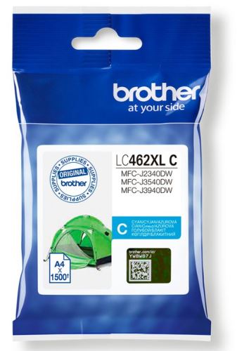 Brother LC-462XLC (inkoust cyan, 1500 str.), originál