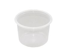 Plastová miska PP na polévku 500 ml kulatá transparentní 50 ks O115 (1)