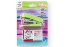 Sešívačka Novus Mini, 12 listů, zelená lesk (1)