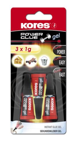 Vteřinové lepidlo Kores Power 3x1 gr. Glue Gel