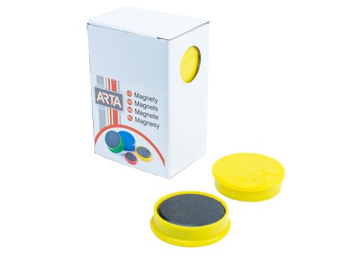 Magnet 30 mm žlutý zalitý v plastu