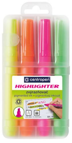 Centropen zvýrazňovač 8552/4 sada