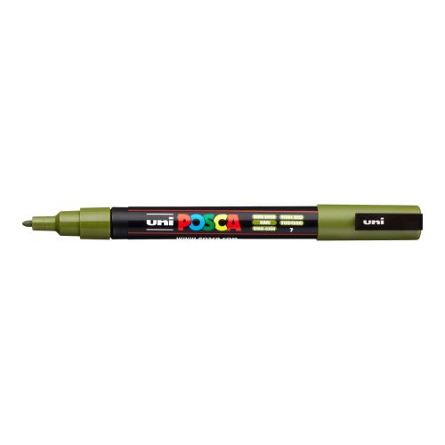 Posca popisovač PC-3M, 0,9 - 1,3 mm, khaki zelená (7)