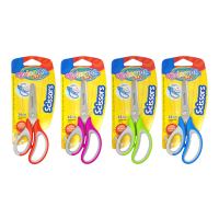 Colorino nůžky dětské s měkkým gumovým gripem, 14 cm, asymetrické, mix barev