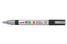 Posca popisovač PC-3M, 0,9 - 1,3 mm, stříbrná (26) (8)