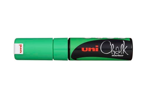 UNI PWE-8K křídový popisovač, 8 mm, fluo zelený