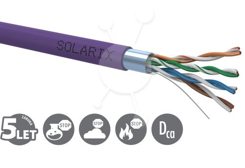 Instalační kabel Solarix CAT5E FTP LSOH 500m/cívka drát
