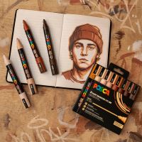 Posca sada popisovačů PC-5M, PORTRAIT COLOURS, 1,8 - 2,5 mm, mix pleťových tónů (8 ks) (1)