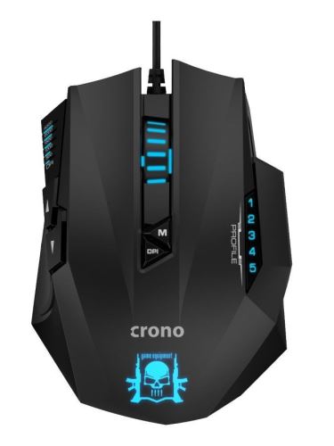 Crono CM648 - optická herní myš, USB konektor, rozlišení až 4000 DPI