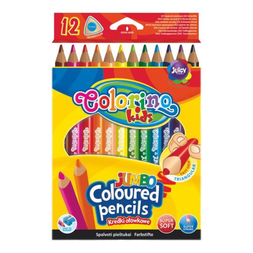 Colorino pastelky trojhranné JUMBO, 12 barev