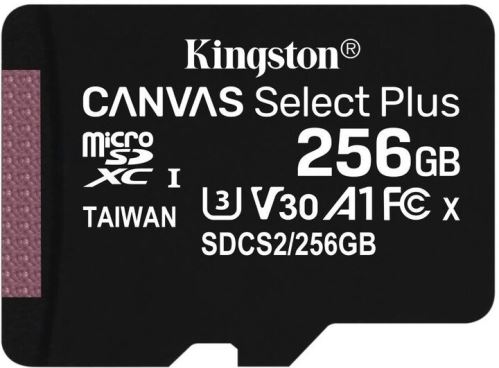 Kingston Canvas Select Plus A1/micro SDXC/256GB/100MBps/UHS-I U1 / Class 10