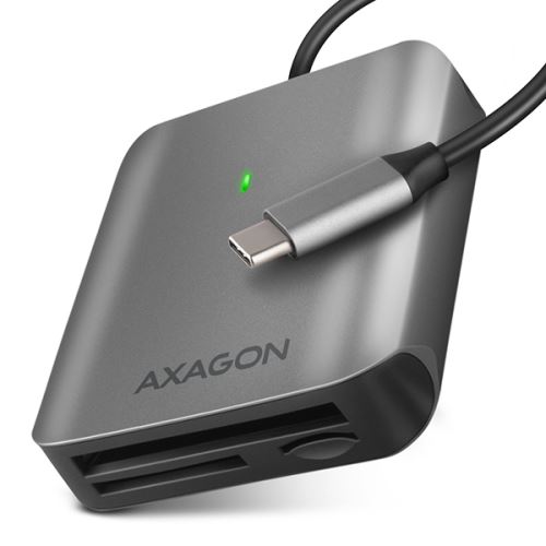 AXAGON CRE-S3C, USB-C 3.2 Gen 1 - SUPERSPEED čtečka karet 3-slot & lun SD/microSD/CF, podp