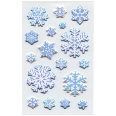 Vánoční etikety - Sněhové krystalky